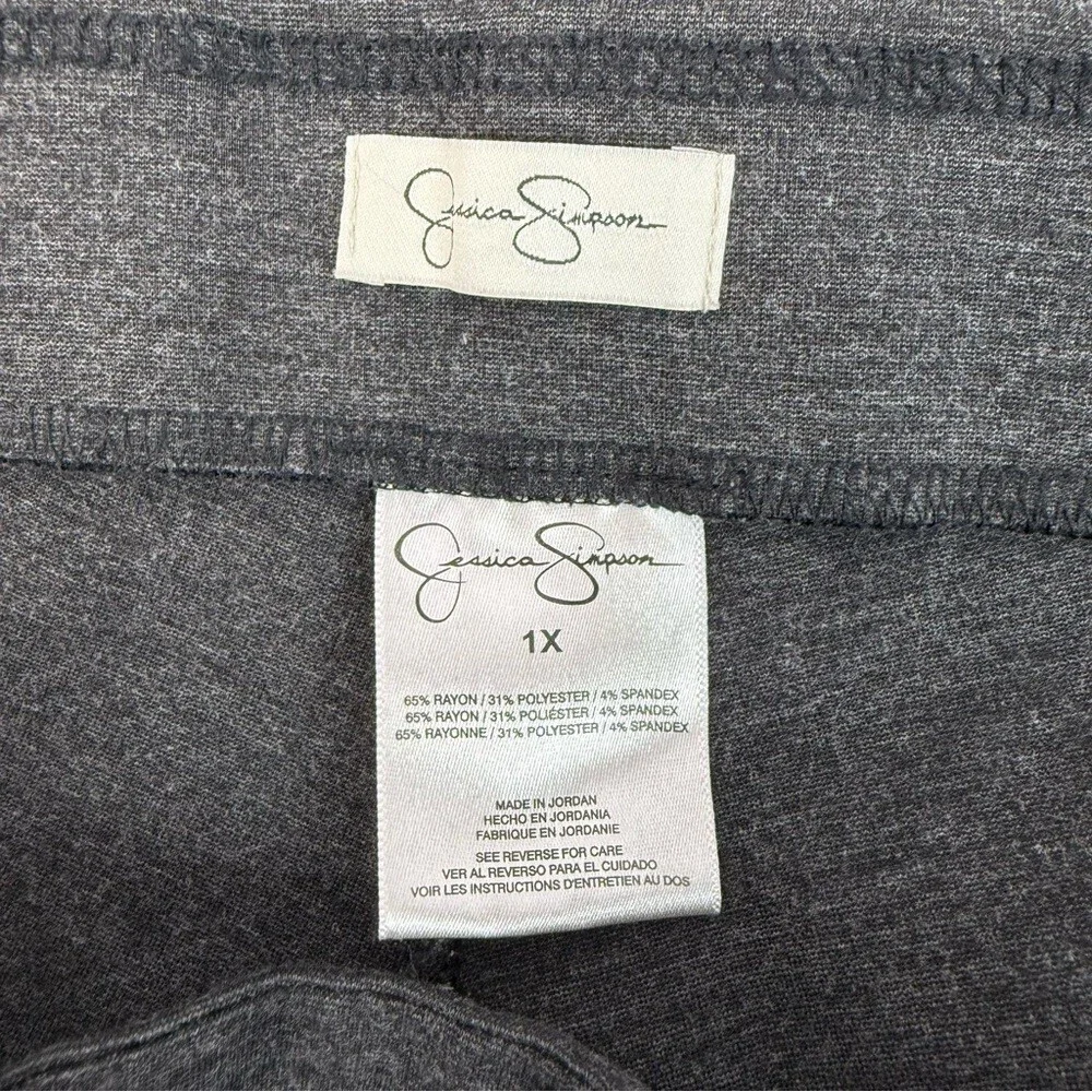 Jessica Simpson pants zipper detail black Gray Pants stretchy comfy